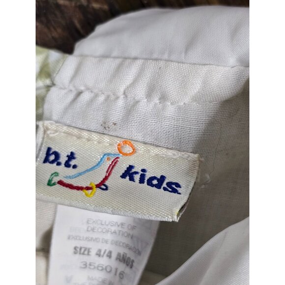 Vintage Green White Collared Neck Plaid Dress size 4 - Picture 4 of 11